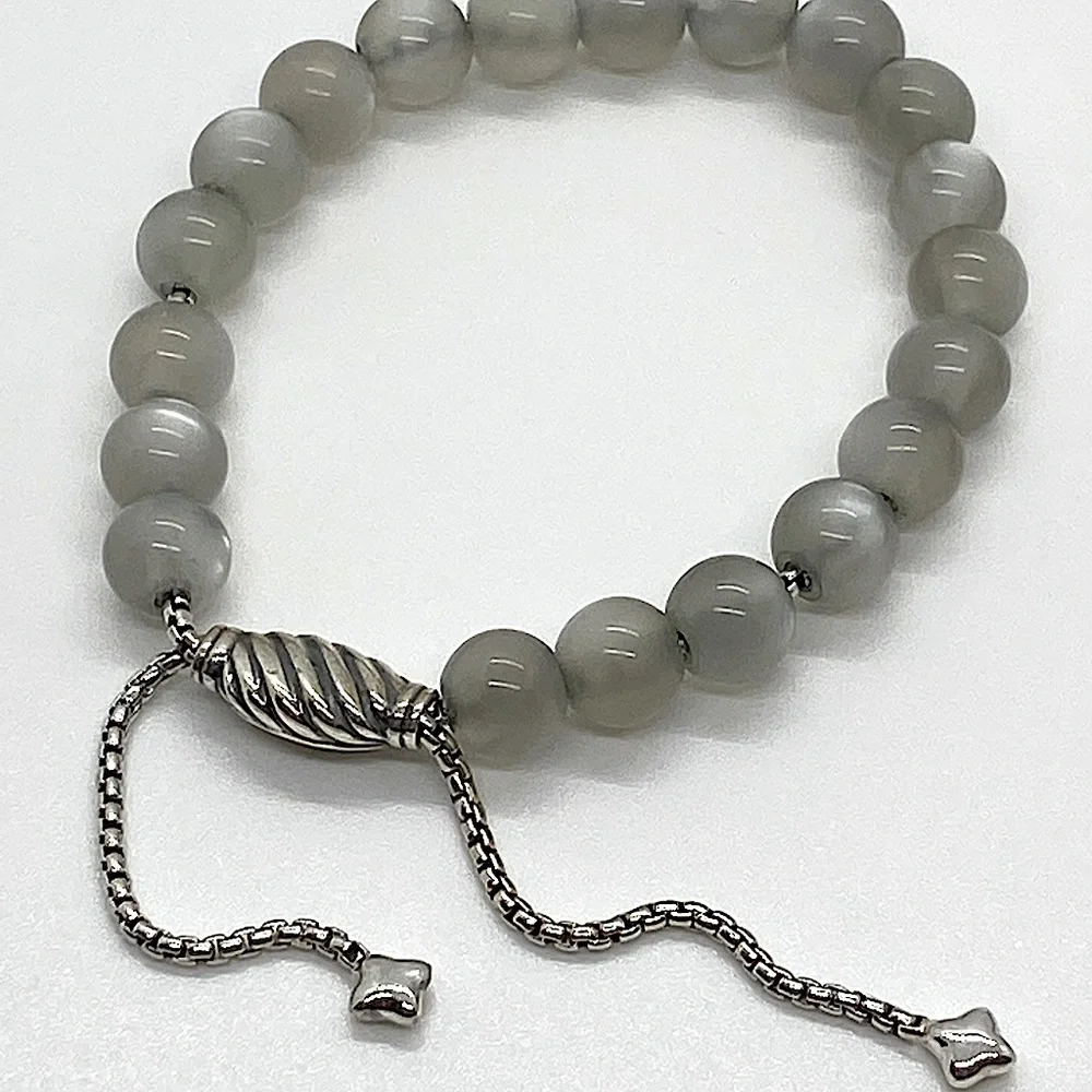 DAVID YURMAN Spiritual Bead Bracelet Sterling Silver With Moonstone